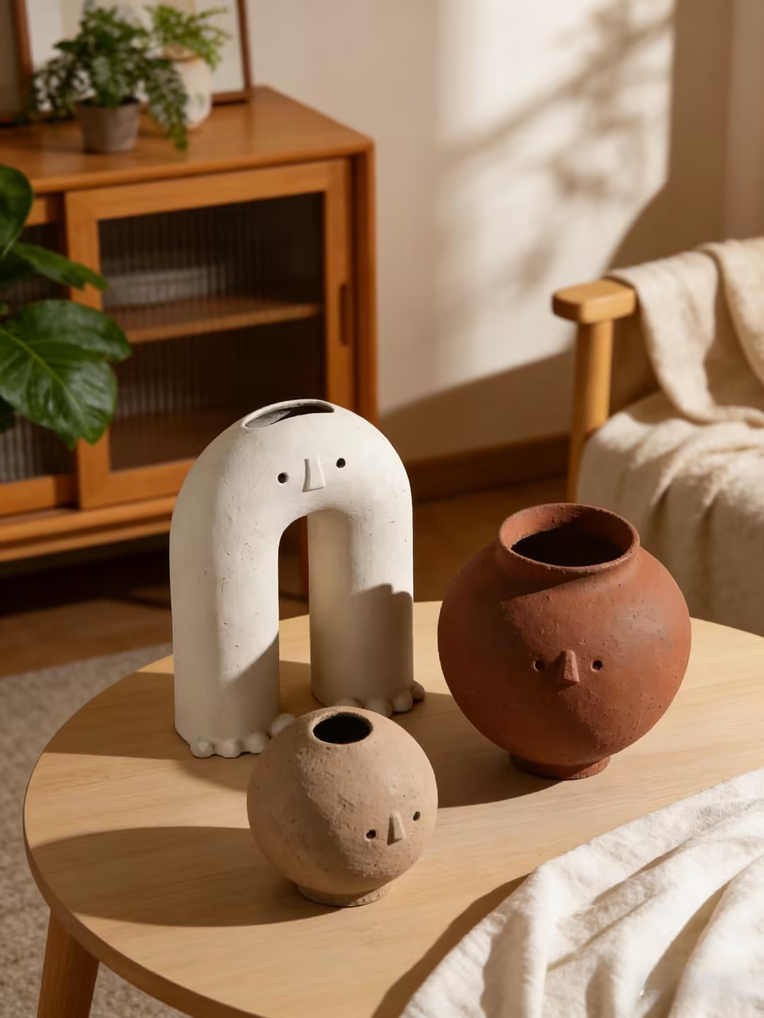 Modern Creative Wabi-Sabi Ceramic Eye Vases