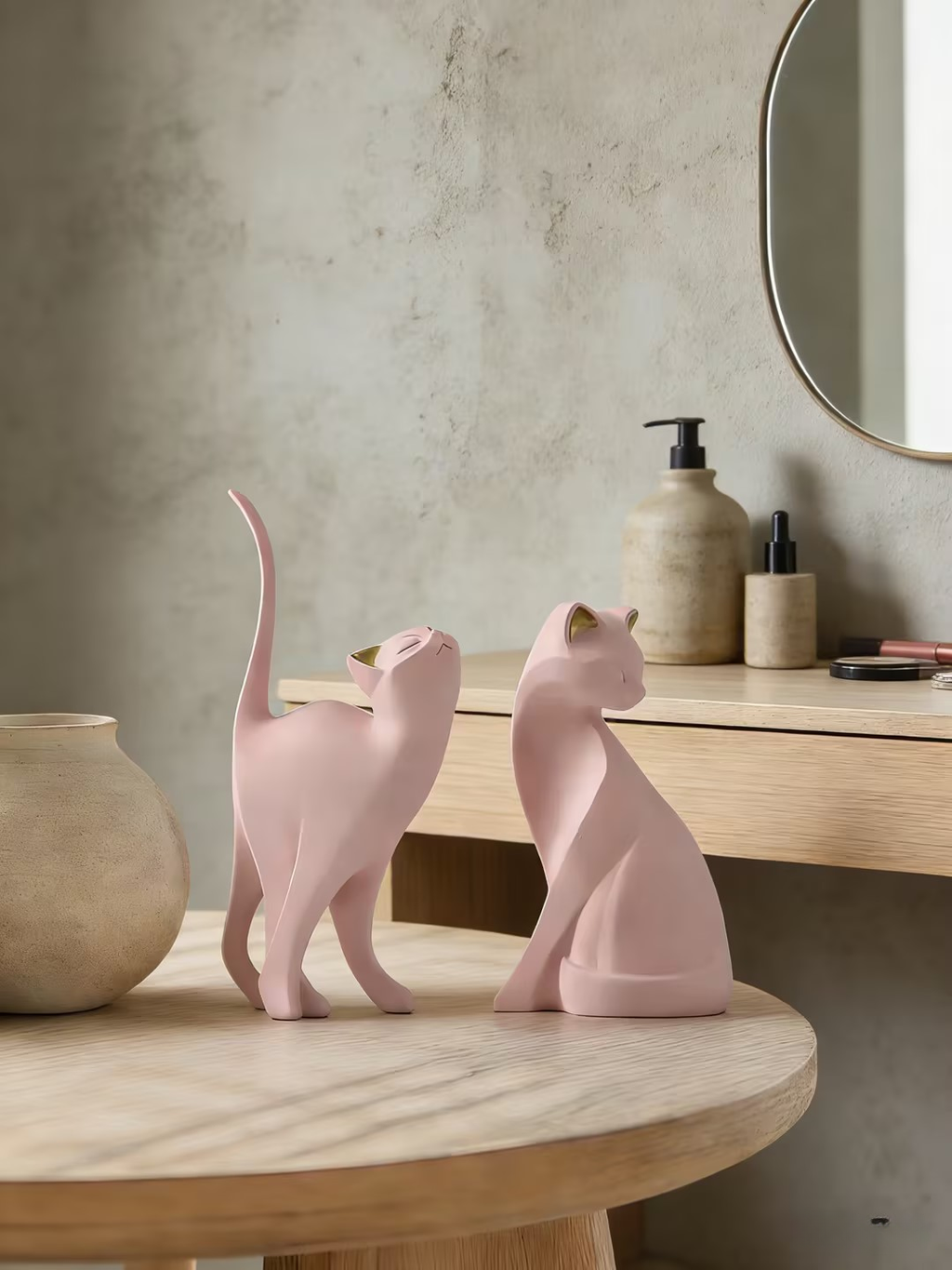 Nordic Modern Art Cat Figurine Home Decor