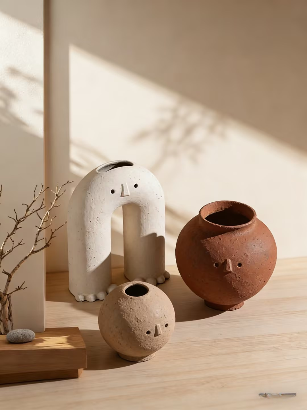 Modern Creative Wabi-Sabi Ceramic Eye Vases