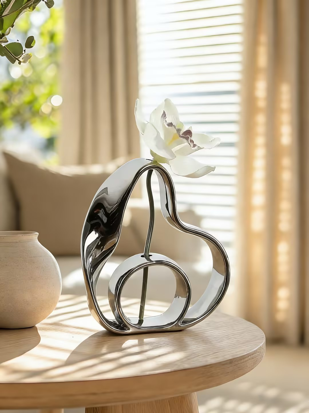Luxury Art Creative Silver Ceramic Vase