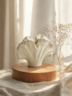 Vintage Ginkgo Leaf Ceramic Vase