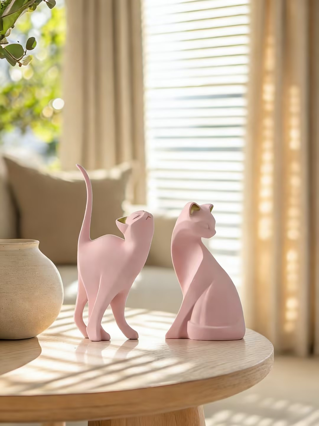 Nordic Modern Art Cat Figurine Home Decor