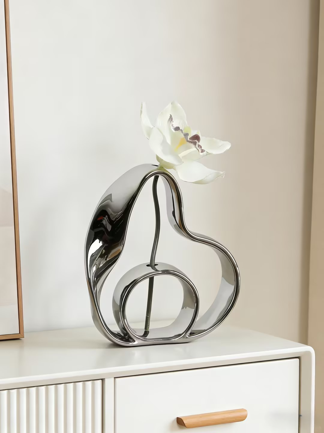 Luxury Art Creative Silver Ceramic Vase
