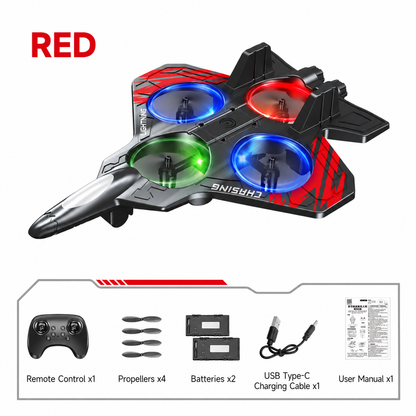 Popular kids RC flying toy, durable EVA foam fighter jet with multiple flying modes.