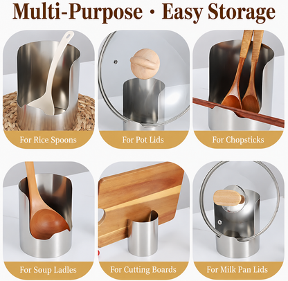 Multi-Functional Stainless Steel Kitchen Utensil Holder