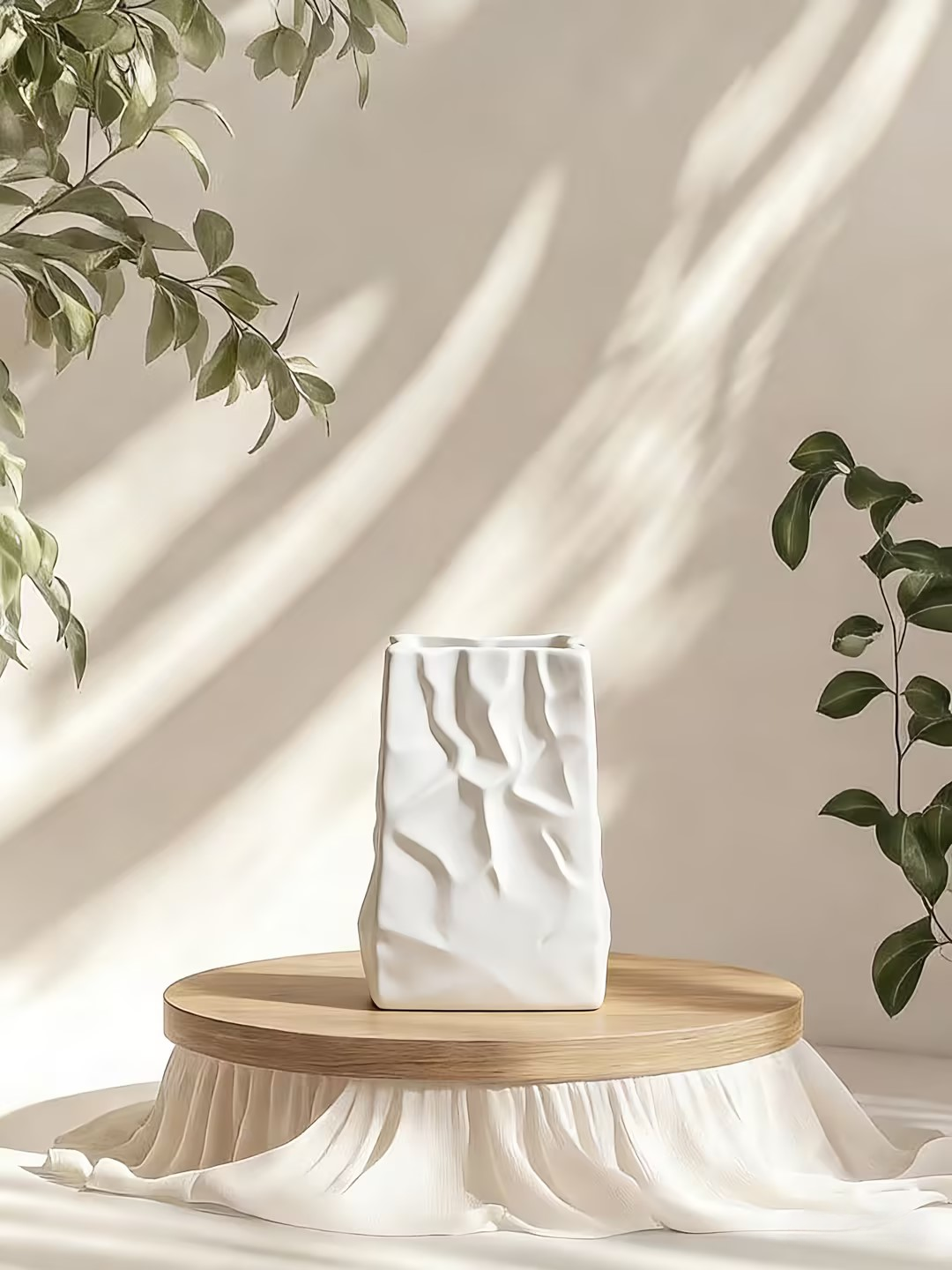 Creative Paper Bag Ceramic Vase